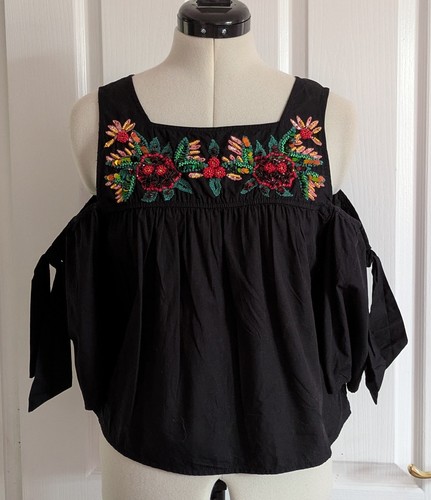 Ladies zara black with floral - ladies,