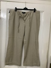 Beige Linen Trousers Papaya