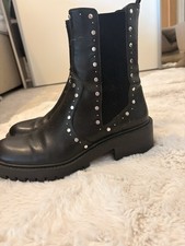 Zara Studded Ankle Boots Size