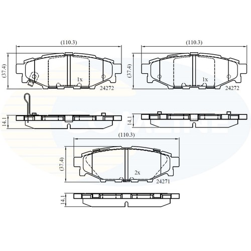 Brake pads set for subaru - brake,