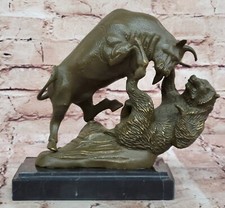 Bull and Bear Bronze Sculpture