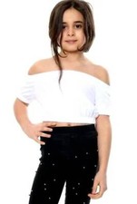 Girls Bardot Crop Top