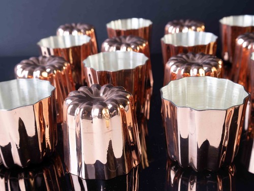 Copper canele set 24 - copper, of