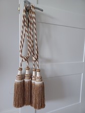 2 Large Luxury Tassle Rope Fringed Curtain Tiebacks 