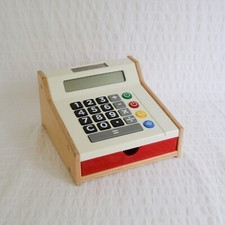 IKEA Duktig Wooden Kids Toy Shop Cash Register Solar Calculator Till Working