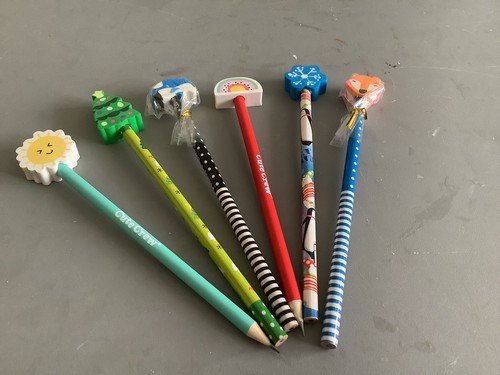 Pencils with novelty - pencils, erasers