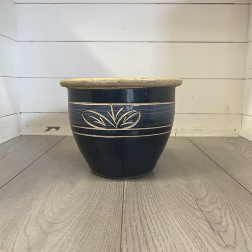Vintage glazed terracotta pot