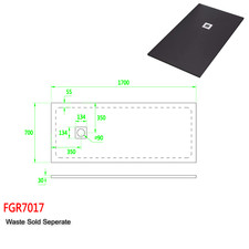 Stone Resin Shower Tray Slate