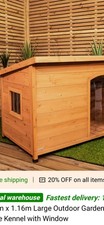 Large wood weatherproof dog