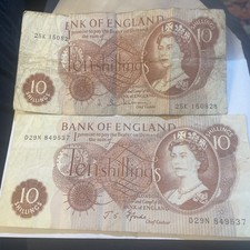 Bank england ten shilling - england,