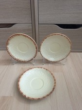VTG KEELE ST. POTTERY COTTAGEWARE 3x Saucer Plates Set