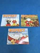 3 Rupert the bear Hardback books by Mike Trumble 1989
