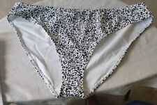 LADIES HIGH LEG BIKINI BOTTOM 22 UK. Black/white. M&S. BRAND NEW
