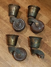 4 Large Brass Cup Castors.