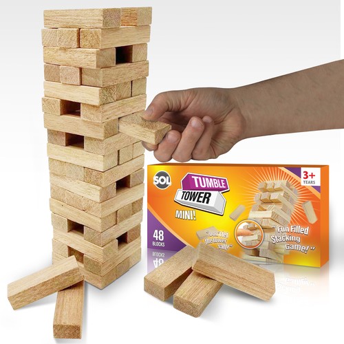 Wooden tumbling tower - tower, game