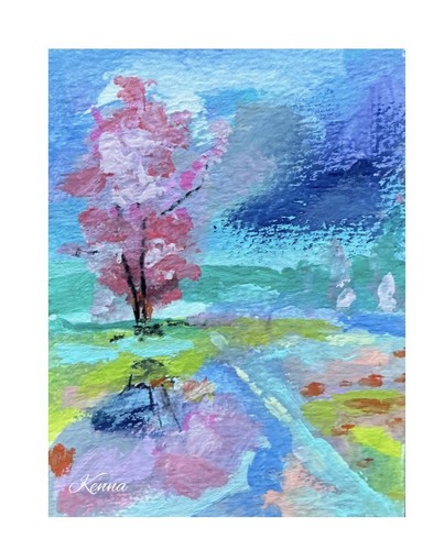 Aceo kenna painting - by,