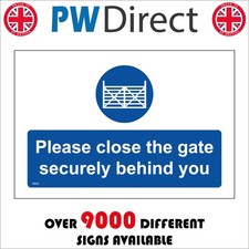 SIGN Please Close The Gate