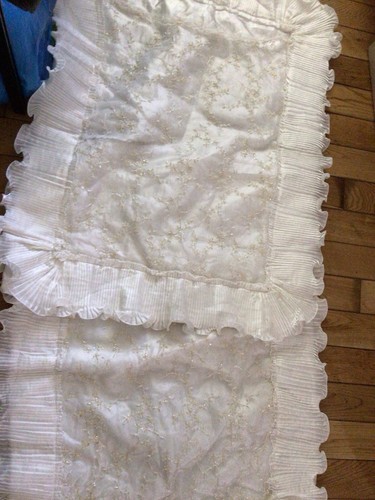 Pair frilly vintage - pair,