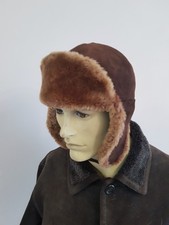 PREMIUM   real  Sheepskin  trapper ushanka   FUR hat size M 57cm