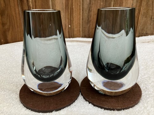Pair orrefors style glass - style,