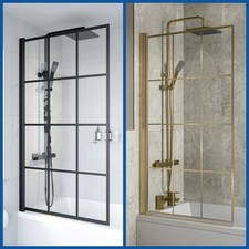 Modern Grid Bath Shower Screen