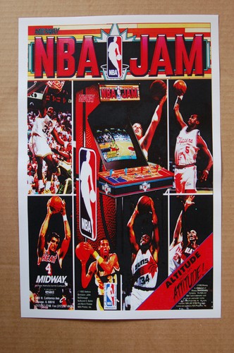 Nba jam arcade flyer - nba,