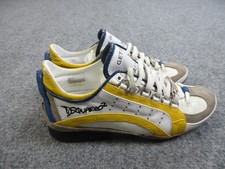 Dsquared2 Shoes Mens Size 39 White Yellow Blue Kick It Made Italy 1964 Sneakers