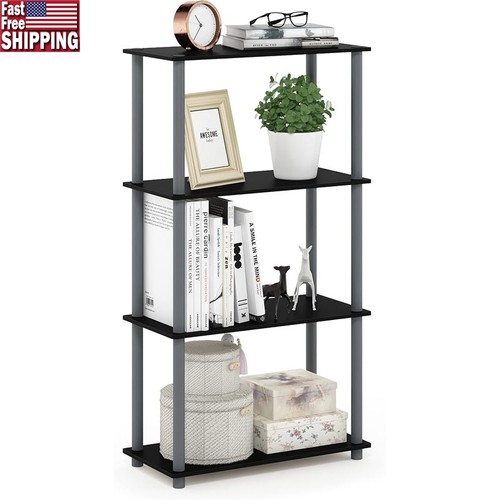 Tier wooden bookshelf space - 4-tier,