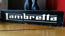 Lambretta Scooter Mods Wooden Sign Vintage Style Hand Painted Black Plaque