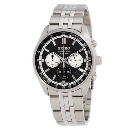 Seiko chronograph quartz black - chronograph,