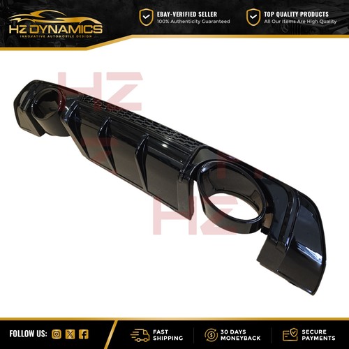 Gloss black rear diffuser - black, ttrs
