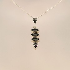 Mystic topaz silver necklace - topaz,