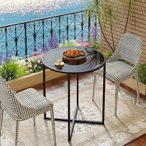 68cm round glass - round, dining