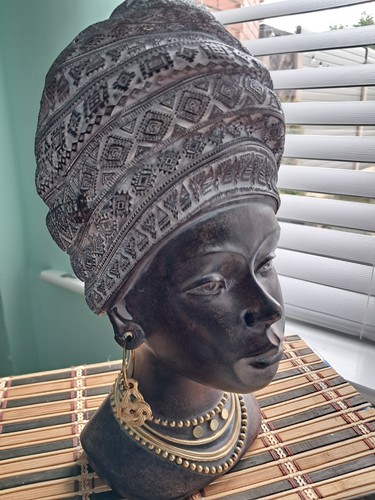 African lady figurine - african,
