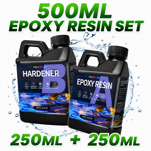 500ml epoxy resin kit crystal - resin,