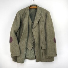 Christopher Dawes Derby Tweed Jacket & Waistcoat Mens 48L Norfolk Shooting Suit