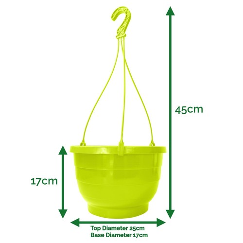 25cm plastic hanging basket - 25cm,