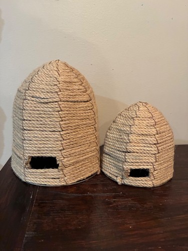 Set rustic rope beehive - set,