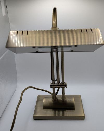 Vintage banker table - banker's, lamp