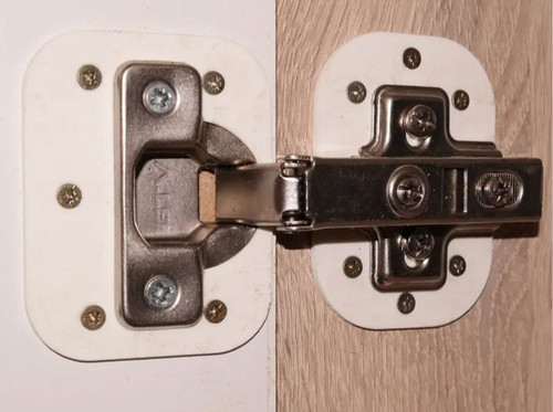 Cabinet hinge repair plate - plate, in
