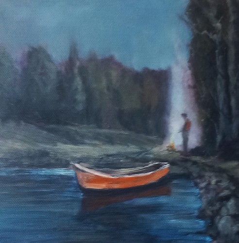 Original landscape oil - original,