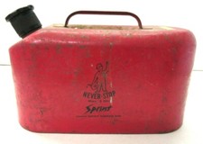 Vintage Red Metal Petrol Can 5