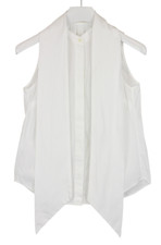 Suistudio Asher Blouse Women UK 8 Armless Buttoned White