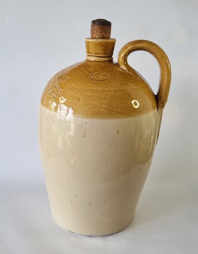 Antique stoneware flagon f - antique, h.f