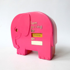 Pink & orange elephant plastic