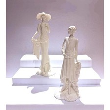 Diana Millie Deco Figurines Royal Worcester '1920s Vogue' Vintage Porcelain Pair