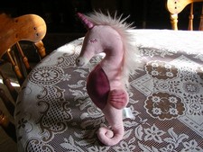 Dunelm Unicorn Seahorse Pink 15" Plush Soft Toy.