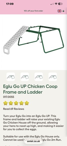 Omlet eglu raised - eglu, up