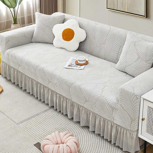 Jacquard velvet stretch sofa - jacquard,