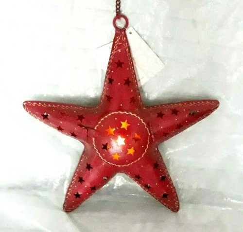 Red star metal - lantern,, iron